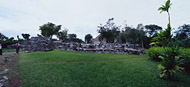 Central Plaza at San Gervasio Ruins - san gervasio mayan ruins,san gervasio mayan temple,mayan temple pictures,mayan ruins photos